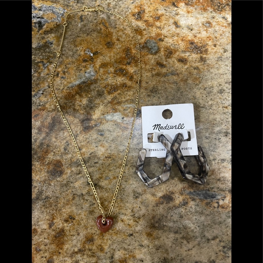 Madewell necklace and earrings